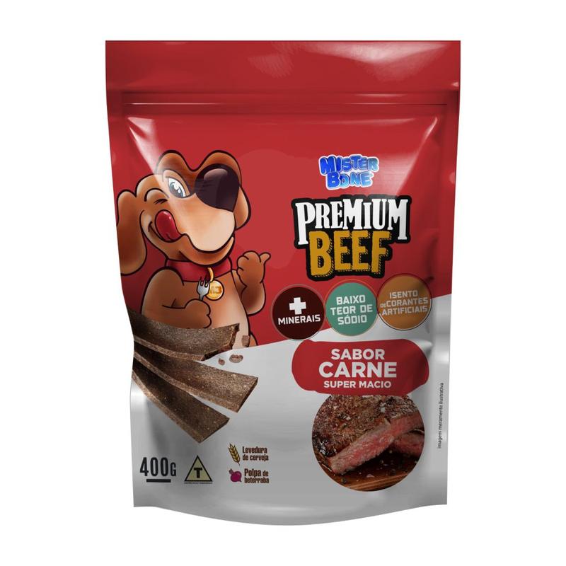 Bifinho para Cães Premium Beef Carne 400g Mister Bone - Bifinhos e